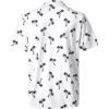 imageELETOP Mens Hawaiian Shirt Summer Stretch Short Sleeve Tropical Beach Button Down Casual ShirtM030 Coconut Tree White