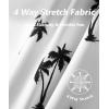 imageELETOP Mens Hawaiian Shirt Summer Stretch Short Sleeve Tropical Beach Button Down Casual ShirtM030 Coconut Tree White