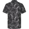 imageELETOP Mens Hawaiian Shirt Summer Stretch Short Sleeve Tropical Beach Button Down Casual ShirtM032 Palm Leaf Black