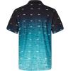 imageELETOP Mens Hawaiian Shirt Summer Stretch Short Sleeve Tropical Beach Button Down Casual ShirtM035 Gradient Green