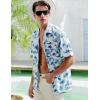 imageELETOP Mens Hawaiian Shirts Short Sleeve Floral Beach Shirts Button Down Tropical Aloha Vacation Shirts041 Blue