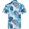 imageELETOP Mens Hawaiian Shirts Short Sleeve Floral Beach Shirts Button Down Tropical Aloha Vacation Shirts049 Palm Leaf Blue