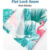 imageELETOP Mens Hawaiian Shirts Short Sleeve Floral Beach Shirts Button Down Tropical Aloha Vacation Shirts097 Flamingo Green Leaf