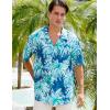 imageELETOP Mens Hawaiian Shirts Short Sleeve Floral Beach Shirts Button Down Tropical Aloha Vacation Shirts144 Green
