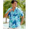 imageELETOP Mens Hawaiian Shirts Short Sleeve Floral Beach Shirts Button Down Tropical Aloha Vacation Shirts144 Green