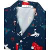 imageELETOP Mens Hawaiian Shirts Short Sleeve Floral Beach Shirts Button Down Tropical Aloha Vacation Shirts184 Christmas Navy