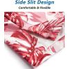 imageELETOP Mens Hawaiian Shirts Short Sleeve Floral Beach Shirts Button Down Tropical Aloha Vacation Shirts234 Palm Leaf Pink
