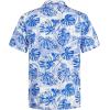 imageELETOP Mens Hawaiian Shirts Short Sleeve Floral Beach Shirts Button Down Tropical Aloha Vacation Shirts237 Palm Leaf Blue