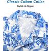 imageELETOP Mens Hawaiian Shirts Short Sleeve Floral Beach Shirts Button Down Tropical Aloha Vacation Shirts237 Palm Leaf Blue