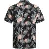 imageELETOP Mens Hawaiian Shirts Short Sleeve Floral Beach Shirts Button Down Tropical Aloha Vacation Shirts239 Flamingo Flower Black