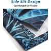 imageELETOP Mens Hawaiian Shirts Short Sleeve Floral Beach Shirts Button Down Tropical Aloha Vacation Shirts240 Palm Leaf Dark Blue