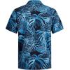 imageELETOP Mens Hawaiian Shirts Short Sleeve Floral Beach Shirts Button Down Tropical Aloha Vacation Shirts240 Palm Leaf Dark Blue