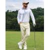 imageELETOP Mens Long Sleeve Polo Shirts with Collar Classic Button Performance Moisture Wicking Dry Fit Casual Golf Shirt for Men092 Star Grey White