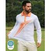imageELETOP Mens Long Sleeve Polo Shirts with Collar Classic Button Performance Moisture Wicking Dry Fit Casual Golf Shirt for Men093 Star Orange White