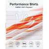 imageELETOP Mens Long Sleeve Polo Shirts with Collar Classic Button Performance Moisture Wicking Dry Fit Casual Golf Shirt for Men093 Star Orange White