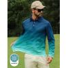imageELETOP Mens Long Sleeve Polo Shirts with Collar Classic Button Performance Moisture Wicking Dry Fit Casual Golf Shirt for Men094 Gradient Green