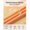 imageELETOP Mens Long Sleeve Polo Shirts with Collar Classic Button Performance Moisture Wicking Dry Fit Casual Golf Shirt for Men095 Orange