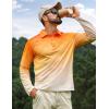 imageELETOP Mens Long Sleeve Polo Shirts with Collar Classic Button Performance Moisture Wicking Dry Fit Casual Golf Shirt for Men095 Orange