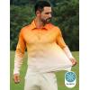 imageELETOP Mens Long Sleeve Polo Shirts with Collar Classic Button Performance Moisture Wicking Dry Fit Casual Golf Shirt for Men095 Orange