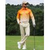 imageELETOP Mens Long Sleeve Polo Shirts with Collar Classic Button Performance Moisture Wicking Dry Fit Casual Golf Shirt for Men095 Orange