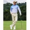 imageELETOP Mens Long Sleeve Polo Shirts with Collar Classic Button Performance Moisture Wicking Dry Fit Casual Golf Shirt for Men096 Gradient Blue