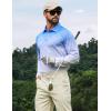 imageELETOP Mens Long Sleeve Polo Shirts with Collar Classic Button Performance Moisture Wicking Dry Fit Casual Golf Shirt for Men096 Gradient Blue