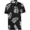 imageELETOP Mens Golf Polo Shirts Short Sleeve Moisture Wicking Hawaiian Tropical Polos Performance Golf Shirts for Men Dry Fit005coco Leaf Black