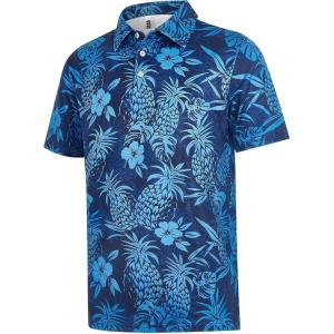 imageELETOP Mens Golf Polo Shirts Short Sleeve Moisture Wicking Hawaiian Tropical Polos Performance Golf Shirts for Men Dry Fit014dark Blue