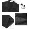 imageELETOP Mens Hawaiian Shirts Summer Imitated Silk Jacquard Shirts Short Sleeve Casual Beach ShirtsM019 Black