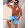 imageELETOP Mens Swim Trunks Quick Dry Bathing Suit Swimming Board Shorts Mesh Lining Beach Swimwear464 Flower Gradient Blue