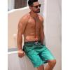 imageELETOP Mens Swim Trunks Quick Dry Bathing Suit Swimming Board Shorts Mesh Lining Beach Swimwear468 Leaf Gradient Green