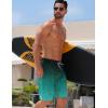 imageELETOP Mens Swim Trunks Quick Dry Bathing Suit Swimming Board Shorts Mesh Lining Beach Swimwear468 Leaf Gradient Green