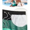 imageELETOP Mens Swim Trunks Quick Dry Bathing Suit Swimming Board Shorts Mesh Lining Beach Swimwear490 Stripe Green