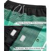 imageELETOP Mens Swim Trunks Quick Dry Bathing Suit Swimming Board Shorts Mesh Lining Beach Swimwear490 Stripe Green