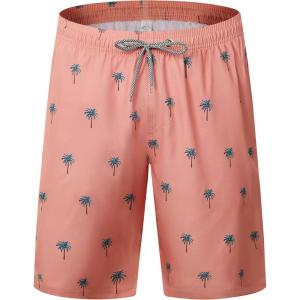 imageELETOP Mens Swim Trunks Quick Dry Bathing Suit Swimming Board Shorts Mesh Lining Beach Swimwear489 Orange Pink