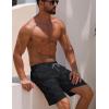 imageELETOP Mens Swim Trunks Quick Dry Bathing Suit Swimming Board Shorts Mesh Lining Beach Swimwear505 Line Black