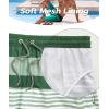 imageELETOP Mens Swim Trunks Quick Dry Bathing Suit Swimming Board Shorts Mesh Lining Beach Swimwear506 Stripe Green White