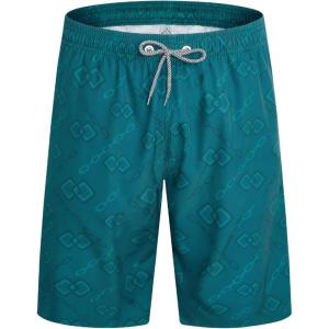 imageELETOP Mens Swim Trunks Quick Dry Bathing Suit Swimming Board Shorts Mesh Lining Beach Swimwear508 Grid Dark Green