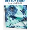 imageELETOP Mens Hawaiian Shirt Tropical Beach Shirts Short Sleeve Aloha Floral Vacation Button Down Shirts269 Blue Leaf