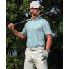 imageELETOP Mens Polo Shirts Short Sleeve Golf Shirts Moisture Wicking Dry Fit Print Performance Golf Polos for Men Collared Shirt139 Flower Light Blue