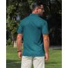 imageELETOP Mens Polo Shirts Short Sleeve Golf Shirts Moisture Wicking Dry Fit Print Performance Golf Polos for Men Collared Shirt140 Dark Green
