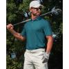 imageELETOP Mens Polo Shirts Short Sleeve Golf Shirts Moisture Wicking Dry Fit Print Performance Golf Polos for Men Collared Shirt140 Dark Green