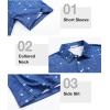 imageELETOP Mens Polo Shirts Short Sleeve Golf Shirts Moisture Wicking Dry Fit Print Performance Golf Polos for Men Collared Shirt141 Square Dark Blue