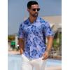imageELETOP Mens Hawaiian Shirt Tropical Beach Shirts Short Sleeve Aloha Floral Vacation Button Down Shirts255 Purple Flowers