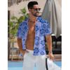 imageELETOP Mens Hawaiian Shirt Tropical Beach Shirts Short Sleeve Aloha Floral Vacation Button Down Shirts255 Purple Flowers
