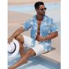 imageELETOP Mens Hawaiian Shirt Tropical Beach Shirts Short Sleeve Aloha Floral Vacation Button Down Shirts268 Palm Tree Blue
