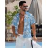 imageELETOP Mens Hawaiian Shirt Tropical Beach Shirts Short Sleeve Aloha Floral Vacation Button Down Shirts268 Palm Tree Blue