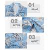 imageELETOP Mens Hawaiian Shirt Tropical Beach Shirts Short Sleeve Aloha Floral Vacation Button Down Shirts268 Palm Tree Blue