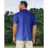 imageELETOP Mens Golf Polo Shirts Short Sleeve Moisture Wicking Hawaiian Tropical Polos Performance Golf Shirts for Men Dry Fit129 Geometry Blue