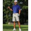 imageELETOP Mens Golf Polo Shirts Short Sleeve Moisture Wicking Hawaiian Tropical Polos Performance Golf Shirts for Men Dry Fit129 Geometry Blue
